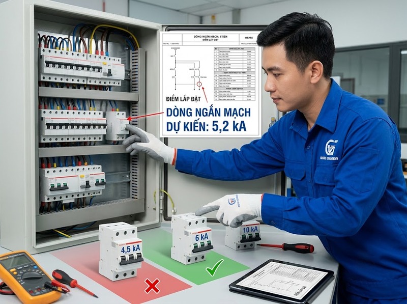 Cách chọn khả năng cắt MCB